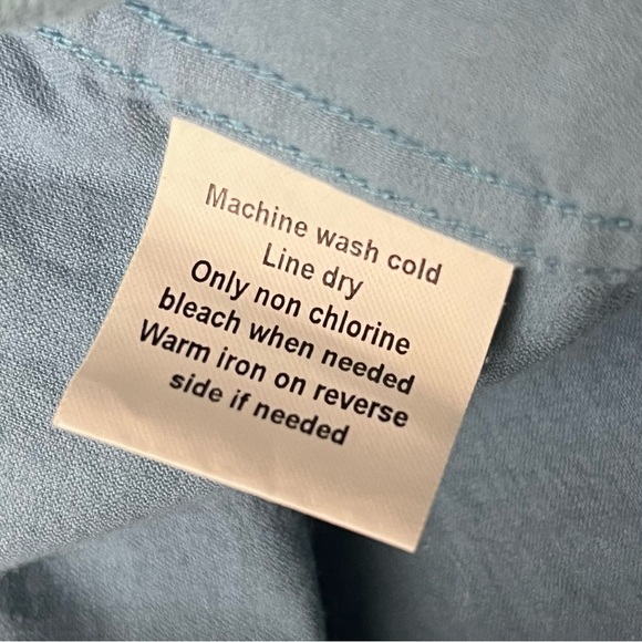 Vtg Y2K Joseph Abboud Blue Corduroy Button Up Shirt M Preppy Old Money Western - Picture 10 of 11